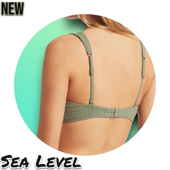 New NWT Sea Level Vesper Longline Triangle Bikini Top - Picture 2 of 4